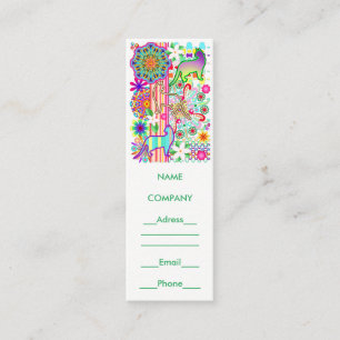 Carte De Visite Mini Motif d'imaginaire de mandalas, de chats et de