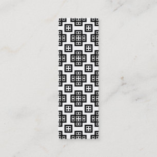 Carte De Visite Mini Motif géométrique 030614 - Noir sur blanc
