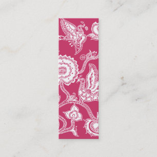 Carte De Visite Mini Motif Motif Batik aux oiseaux et aux fleurs