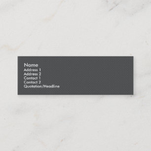 Carte De Visite Mini Motif octogonal gris-clair élégant sur le gris