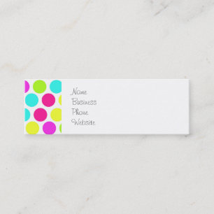 Carte De Visite Mini Motif Pois de couleur pour filles