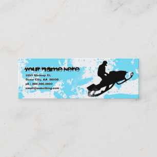 Carte De Visite Mini motoneige : piste en poudre :