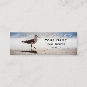 Carte De Visite Mini Mouette marchant sur Virginia Beach