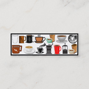 Carte De Visite Mini Mugs de café (Ajouter une couleur Arrière - plan)