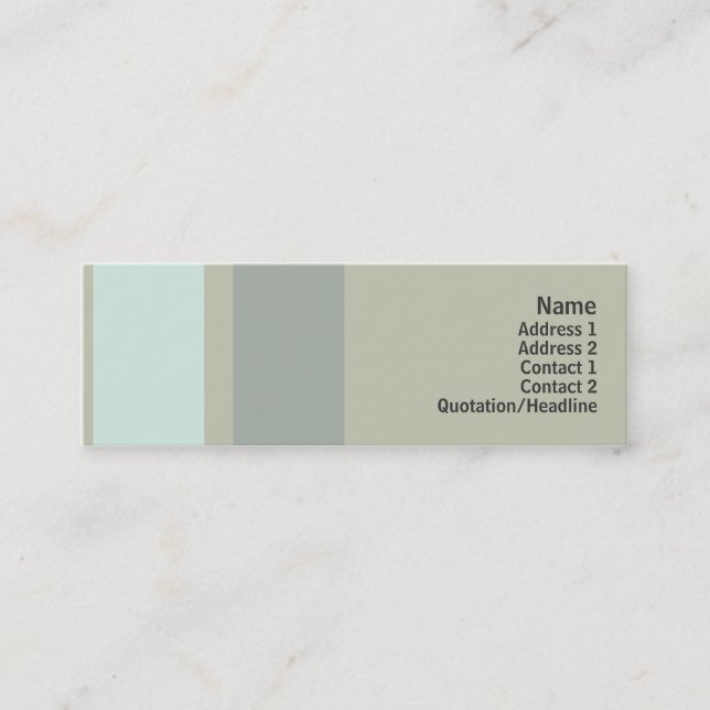 Carte De Visite Mini Neutralité - maigre (Devant)