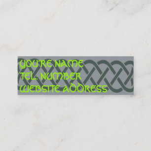 Carte De Visite Mini Noeud celtique gris sur gris