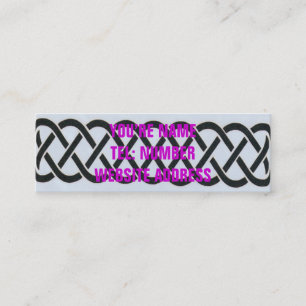 Carte De Visite Mini Noir céleste sur blanc