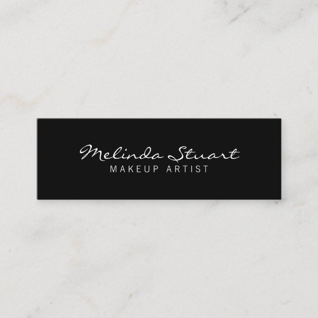Carte De Visite Mini Noir et blanc moderne simple professionnel (Devant)