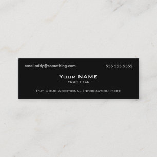 Carte De Visite Mini Noir moderne