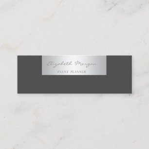 Carte De Visite Mini Noir professionnel simple