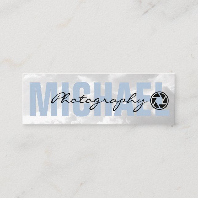 Carte De Visite Mini Nuages | Icône Lens de caméra (Devant)