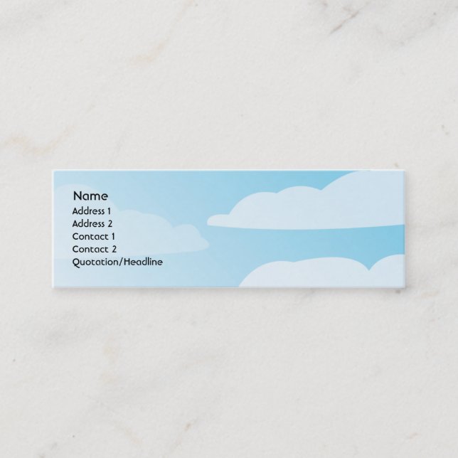 Carte De Visite Mini Nuages - maigres (Devant)
