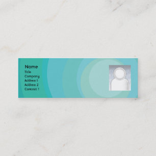 Carte De Visite Mini Nuances bleues de cercle - maigres