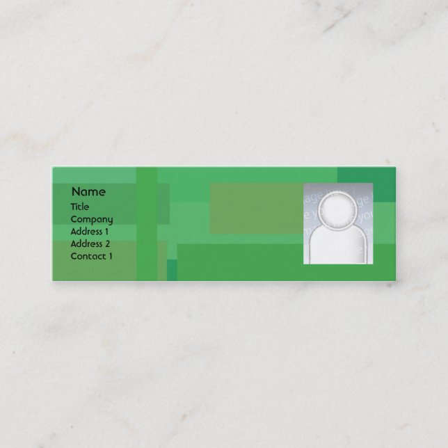Carte De Visite Mini Nuances vertes - maigres (Devant)