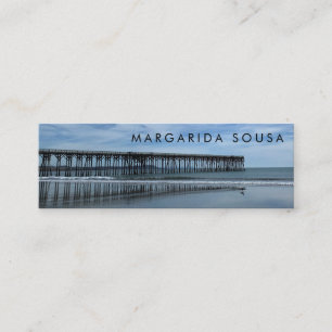 Carte De Visite Mini Ocean Beach Pier Blue Photo Travel Tourisme