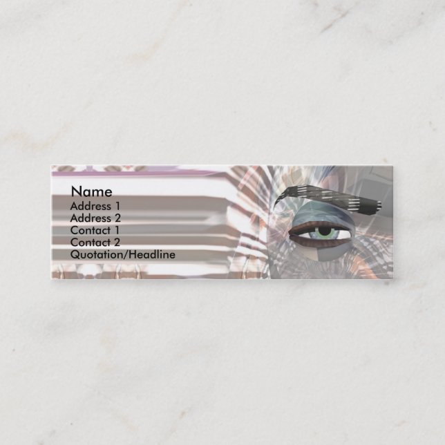 Carte De Visite Mini Oeil Alien (Devant)