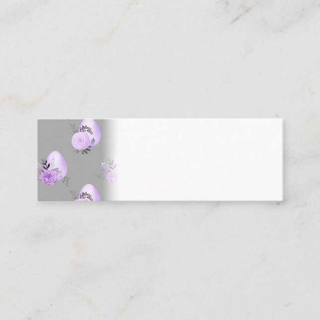 Carte De Visite Mini Oeufs de Pâques de couleur violette (Devant)