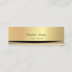 Carte De Visite Mini Or Élégant, Design Moderne, Gratuit