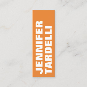 Carte De Visite Mini Orange Bold minimaliste moderne élégant profession
