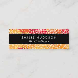 Carte De Visite Mini Orange Dahlia Flowers, Floristry, Flower shop