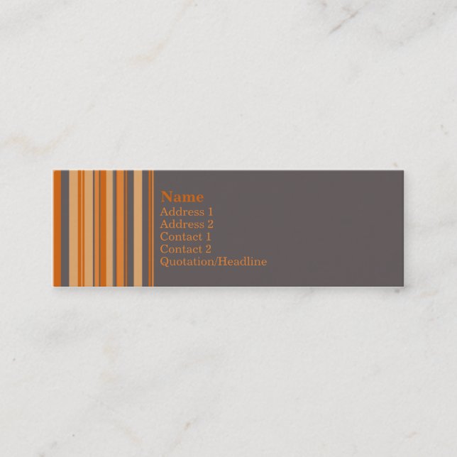 Carte De Visite Mini Orange juteuse • Profilecard (Devant)