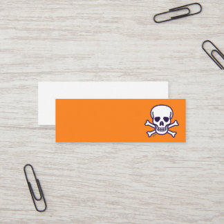 Carte de visite mini orange Skull n Bones