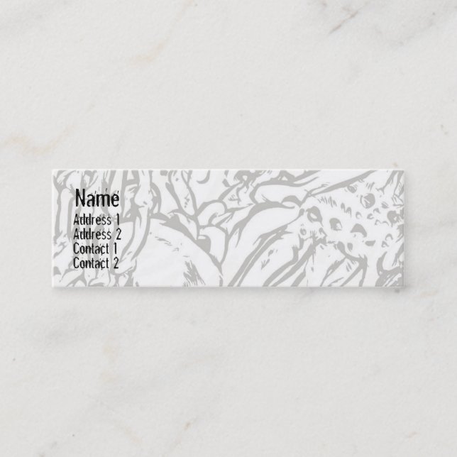 Carte De Visite Mini Os - maigres (Devant)