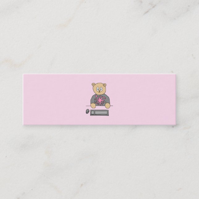 Carte De Visite Mini Ours de joueur de jeu vidéo (Devant)
