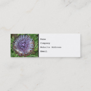 Carte De Visite Mini Ouvrez la fleur d'artichaut. Pourpre
