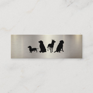 Carte De Visite Mini Pack Canine   Arrière - plan brillant de l'entraîn