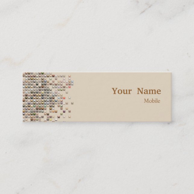 Carte De Visite Mini Paillettes élégantes (Devant)