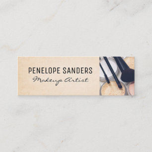 Carte De Visite Mini Palette de maquillage et brosses