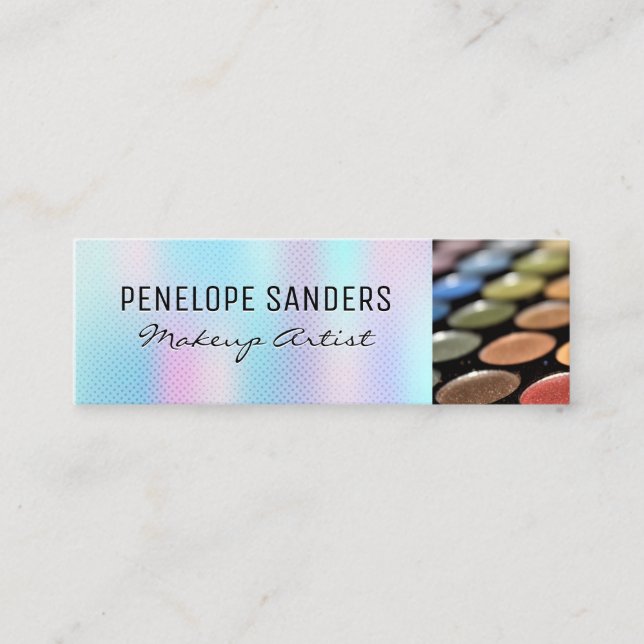 Carte De Visite Mini Palettes de maquillage | Dégradé holographique (Devant)