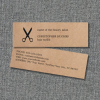 Papier Kraft Minimaliste Moderne Coiffeur Noir