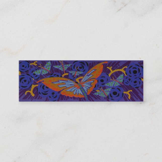 Carte De Visite Mini Papillon d'art déco - signet (Devant)