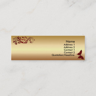 Carte De Visite Mini Papillon rouge