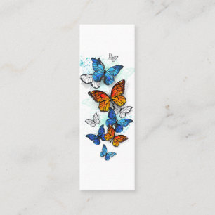 Carte De Visite Mini Papillons volants Morpho et Monarch