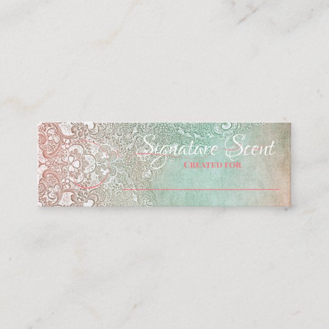 Carte De Visite Mini Parfum sur mesure parfum personnel sniff note mixe (Devant)