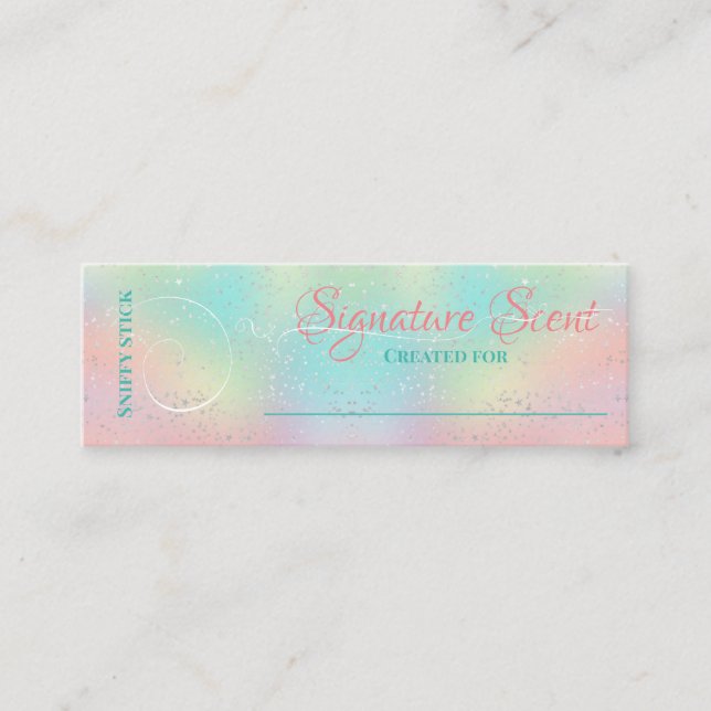 Carte De Visite Mini Parfum sur mesure parfum personnel sniff note mixe (Devant)