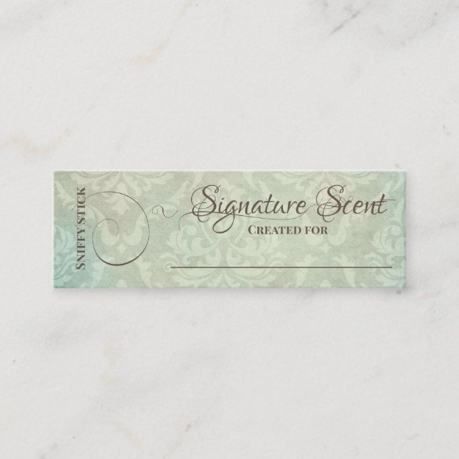 Carte De Visite Mini Parfum sur mesure parfum personnel sniff note mixe (Devant)