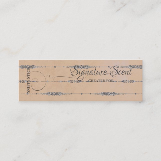 Carte De Visite Mini Parfum sur mesure parfum personnel sniff note mixe (Devant)