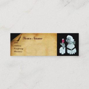 CARTE DE VISITE MINI PARTI DÉGUSTATION DE VIN SOMMELIER, SCEAU DE CIRE 