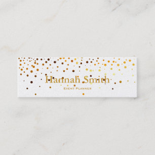 Carte De Visite Mini Parties scintillant d'or luxe moderne et élégant p