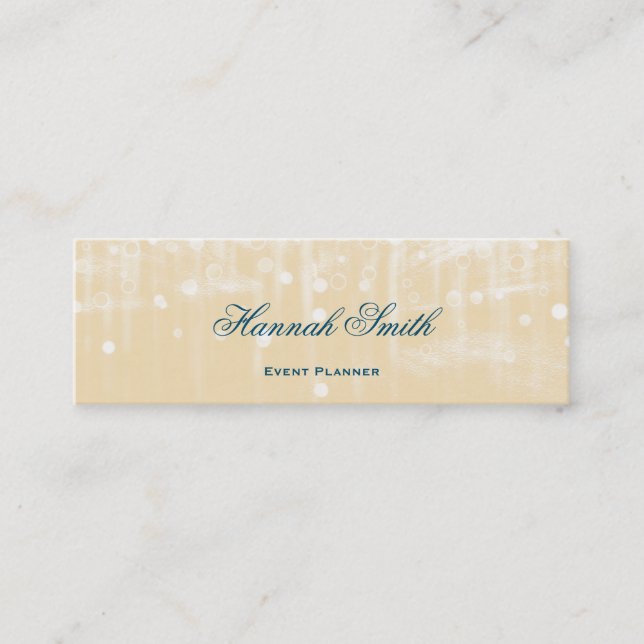 Carte De Visite Mini parties scintillant moderne et élégante (Devant)