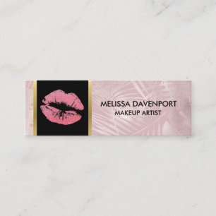 Carte De Visite Mini Parties scintillant rose lèvres et Rose Gold Tropi