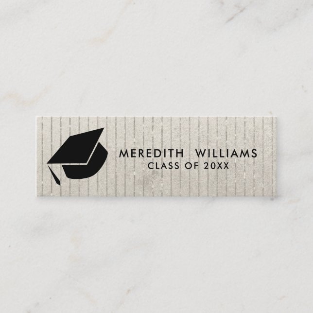 Carte De Visite Mini Parties scintillant triée Casquette gradué Insérer (Devant)