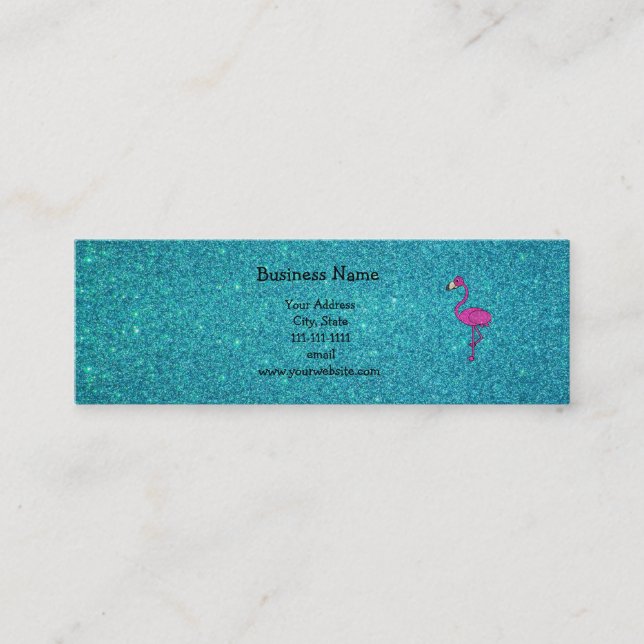 Carte De Visite Mini Parties scintillantes roses Girly de turquoise de (Devant)