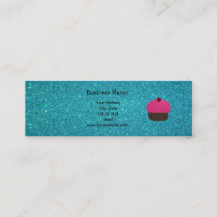 Carte De Visite Mini Parties scintillantes roses mignonnes de turquoise