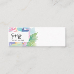 Carte De Visite Mini Pastel Aquarelle Feuille de parfum Tester