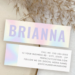 Carte De Visite Mini Pastel arc-en-ciel tendance moderne minimaliste